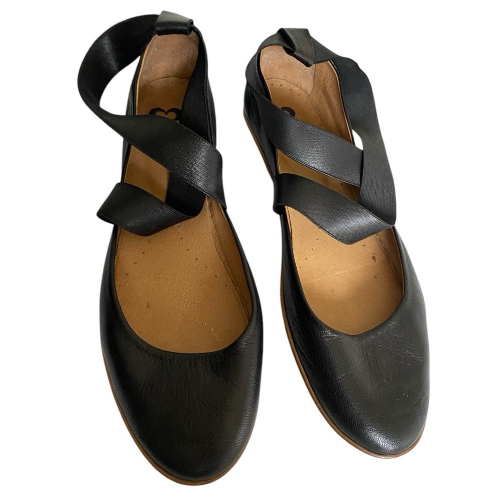 SAX Black Ballet Flats Shoes Strappy Women’s Sz EU 40 US 8.5 - Picture 3 of 12
